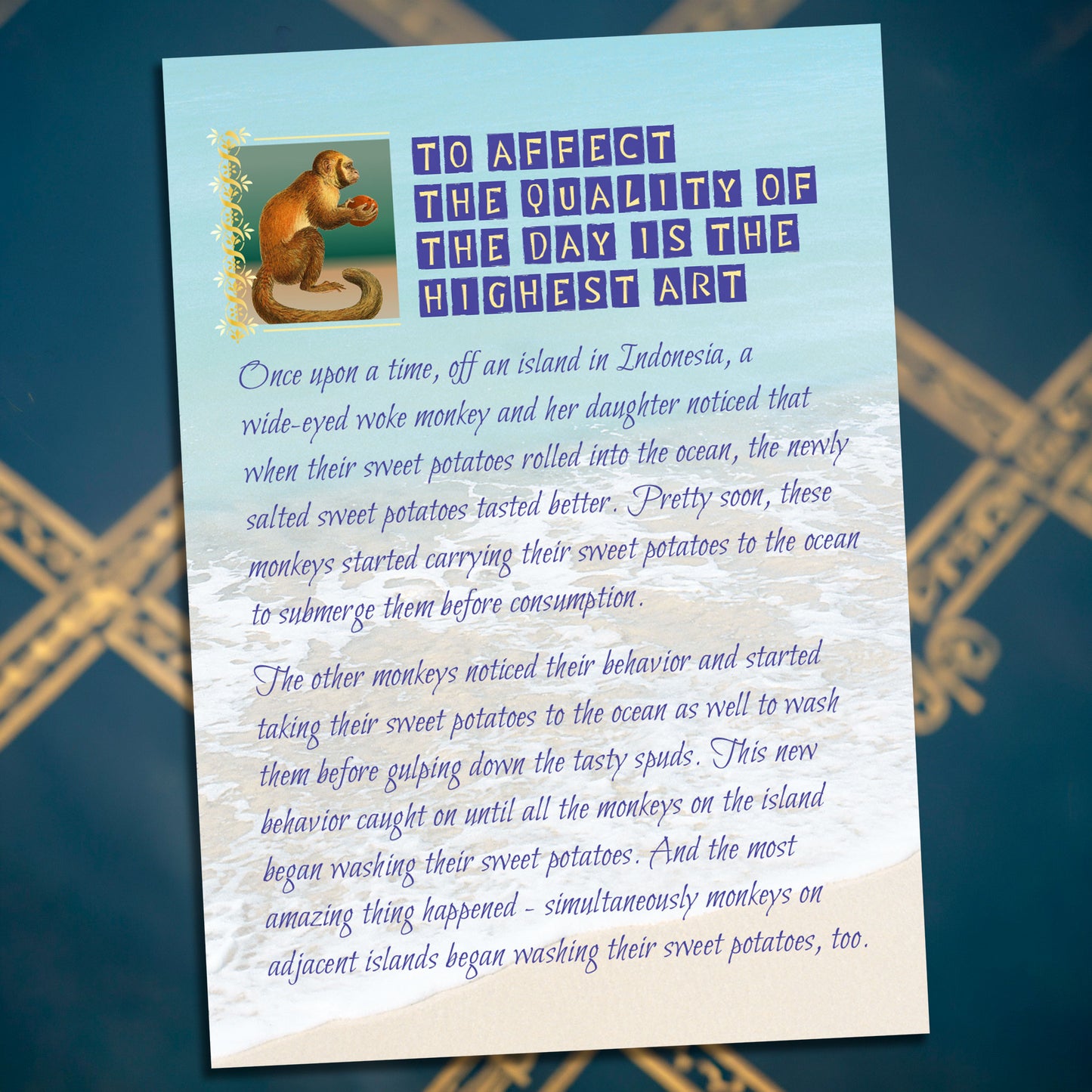 100th Monkey Greeting Card