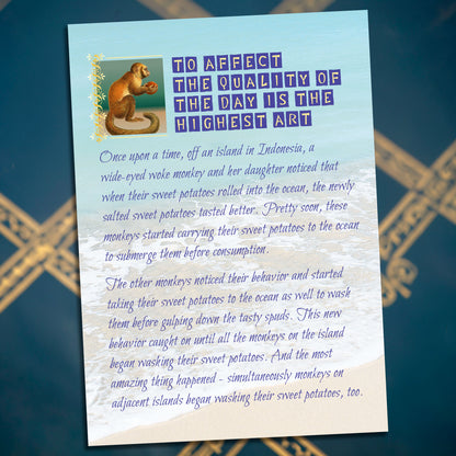 100th Monkey Greeting Card