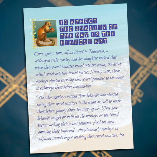 100th Monkey Greeting Card