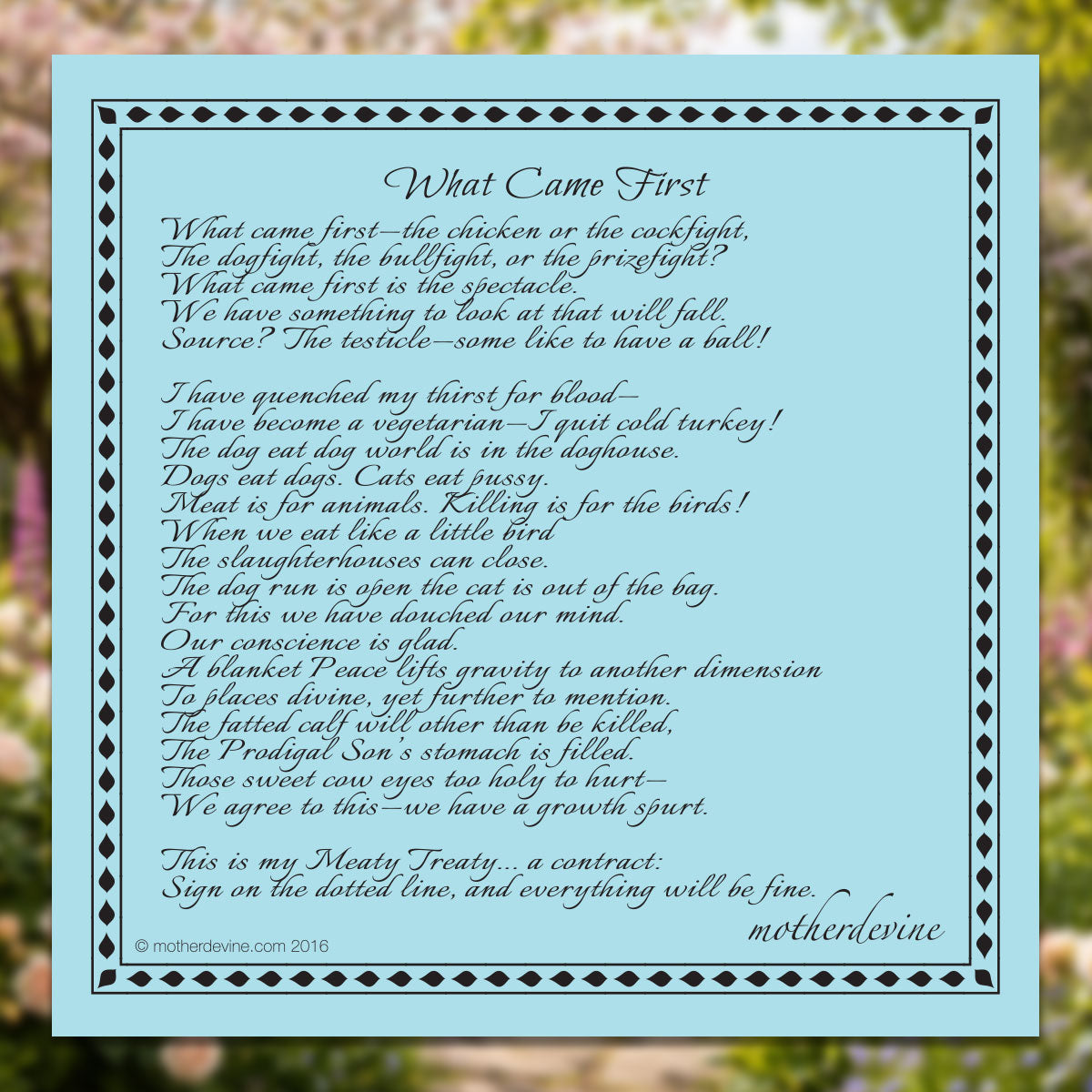 Poem Flags Garland