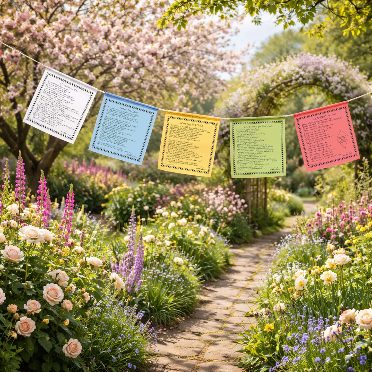 Poem Flags Garland
